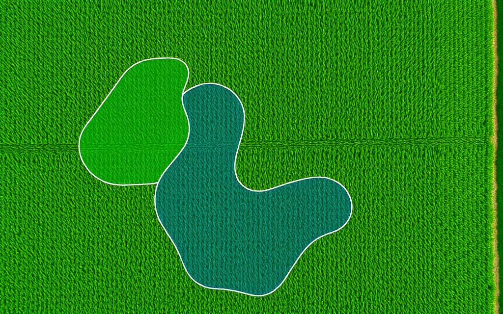 Mapa de zonas de aplicación variable en un lote de maíz